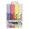 Texta 0400580 Liquid Chalk Marker Dry Wipe Chisel 15mm Assorted Wallet 4