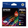 Epson 702XL CMY Ink Cartridges High Yield 3 Pack C13T345592