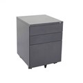 Pedestal Metal Mobile 3 Drawers 1 x File  2 Box Drawers Graphite Ripple