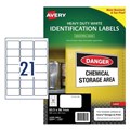 Avery 959064 L7060 Heavy Duty Lab Laser 635 x 381mm 21 Per Sheet Pack 25