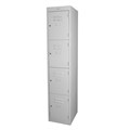 Steelco Locker Four Door 1830H x 380W x 460D mm Silver Grey