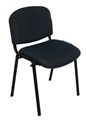 Nova Visitors Chair 4 Leg Stackable Black Frame with Seat  Backrest in Black Fabric