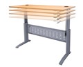 Rapidline SitStand Desk Height Adjustable Electric 1200W x 700D x 6851205H mm Silver FrameBeech Top