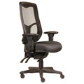 Swift Clerical Chair With Arms Square High Back 3 Lever  Black