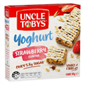 Uncle Tobys Yoghurt Tops Strawberry Muesli Bar Box 6