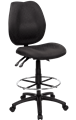 Sabina YS43D High Back Drafting Chair Black Fabric