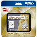 Brother TZePR831 PTouch Tape Premium Gold on White 12mm