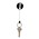 Rexel 9800502 ID Retractable Key Holder Mini Nylon Cord Black Pack 6