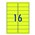 Avery 35942 L7162FY High Vis Shipping Labels Laser 991 x 34mm 16 Per Sheet Fluoro Yellow Pack 25