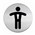 Durable 490523 Pictogram WC Men 83mm Silver