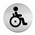 Durable 490623 Pictogram WC Handicapped 83mm Silver