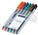 Staedtler 318 WP6 Lumocolor Permanent Pen Fine Assorted Wallet 6