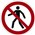 Durable 173203 Sign Safety Marking Pedestrians Prohibited Red