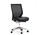 Flight Chair With Adjustable Arms Polished Alloy Base Black Mesh Back