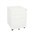 Pedestal Metal Mobile 3 Drawers 1 x File  2 Box Drawers White Satin